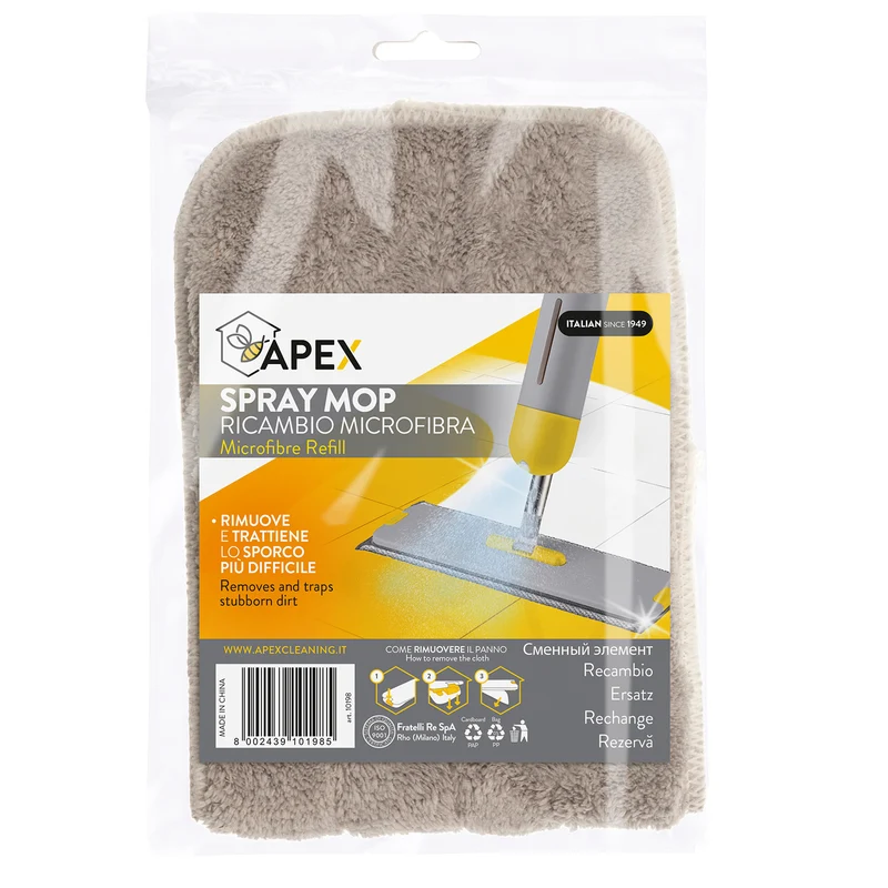Ricambio per Lavapavimenti Spray Mop 100% Microfibra Apex