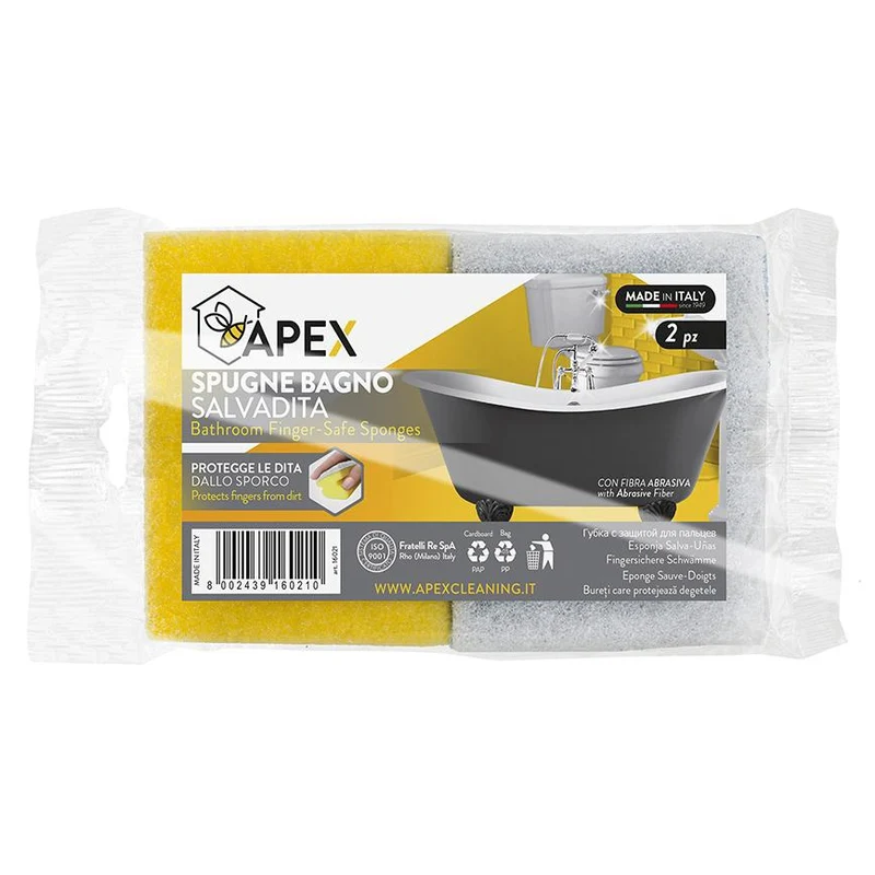 2 Spugne Abrasive con salvadita ideali per il tuo Bagno Apex