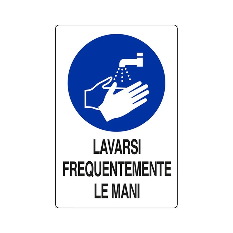 Targa 20x30 lavarsi frequentemente le mani