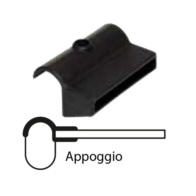 Supporto ad appoggio in PVC per asta ortopedica - confezione 10 pz