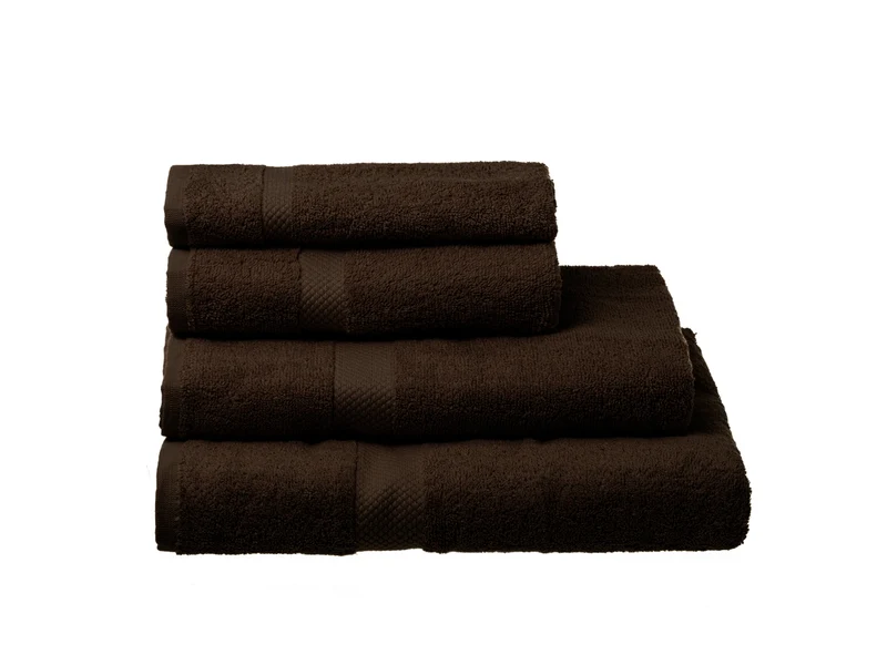 Set asciugamano towel lavello 100% cotone cioccolato 50x100cm