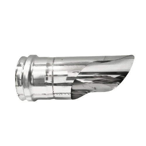 Terminale per gomito inox 304 con cappello dritto diam. 100