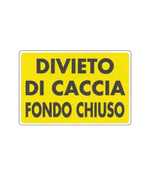 CARTELLO ALL.DIV/CACC.F/CHIUS.35X25