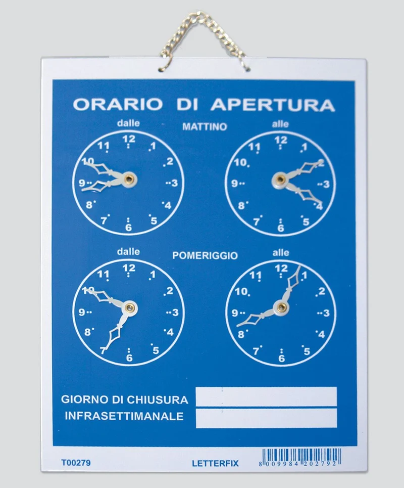 TARGA TEMPOPOL"OROLOG/BLU"16X21-279