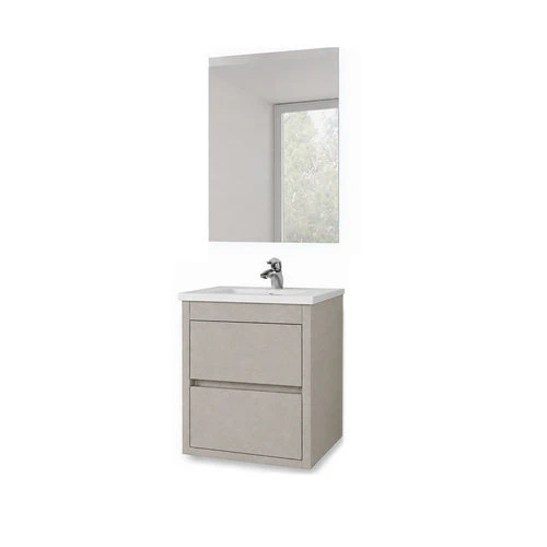 Mobile bagno sospeso completo elegance l.50 cm grigio corda