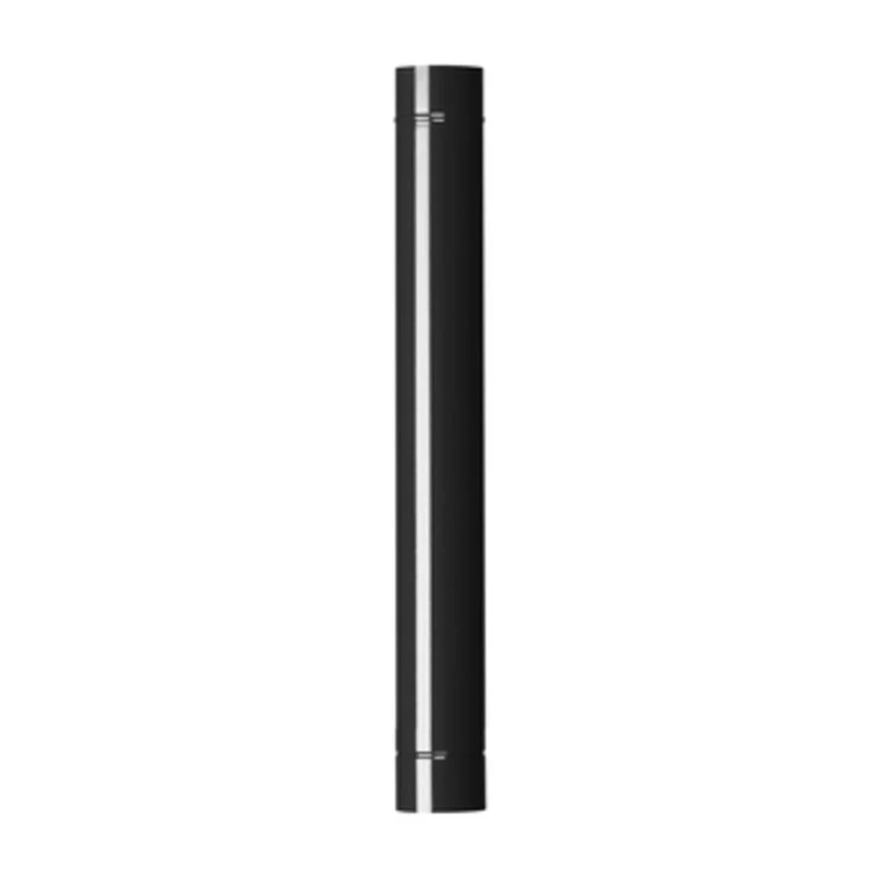 Tubo per Stufa H 100 cm Ø 15 cm Nero Opaco 6 Pezzi