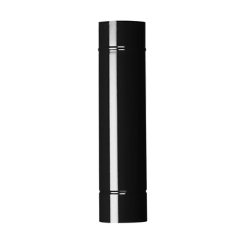 Tubo per Stufa H 50 cm Ø 12 cm Nero Opaco 12 Pezzi