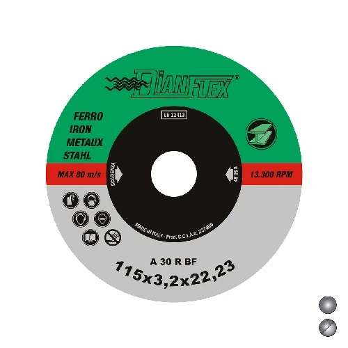 Disco abrasivo per ferro mm 230 x sp. 2.0 ferro