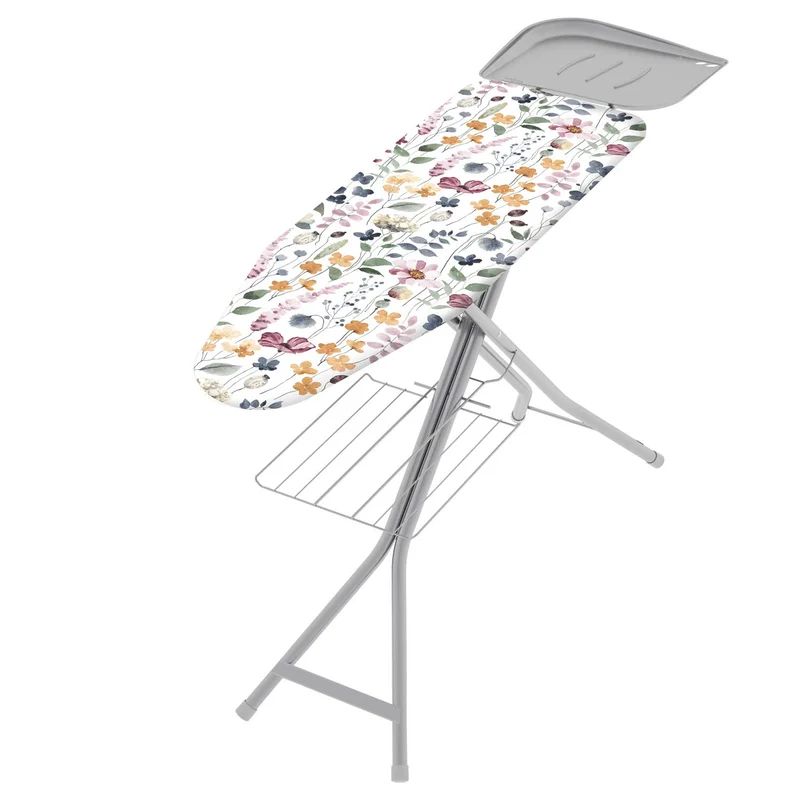 Colombo STELLA - Asse da stiro (120x40 cm), Supporto per ferro da stiro a vapore rinforzato, Porta biancheria, Fatto in Italia