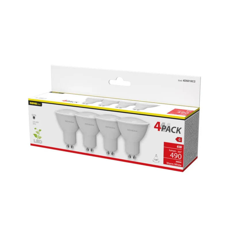 Spot LED 5 lampadine GU10 6W