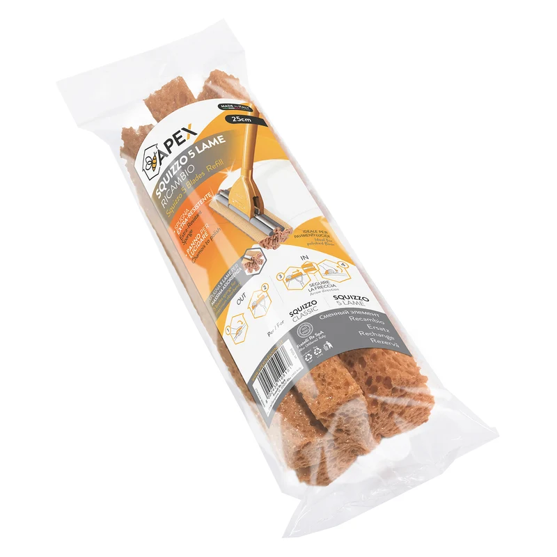 Ricambio Spugna 5 Lame 25 cm per Lavapavimenti Squizzo Classic Apex