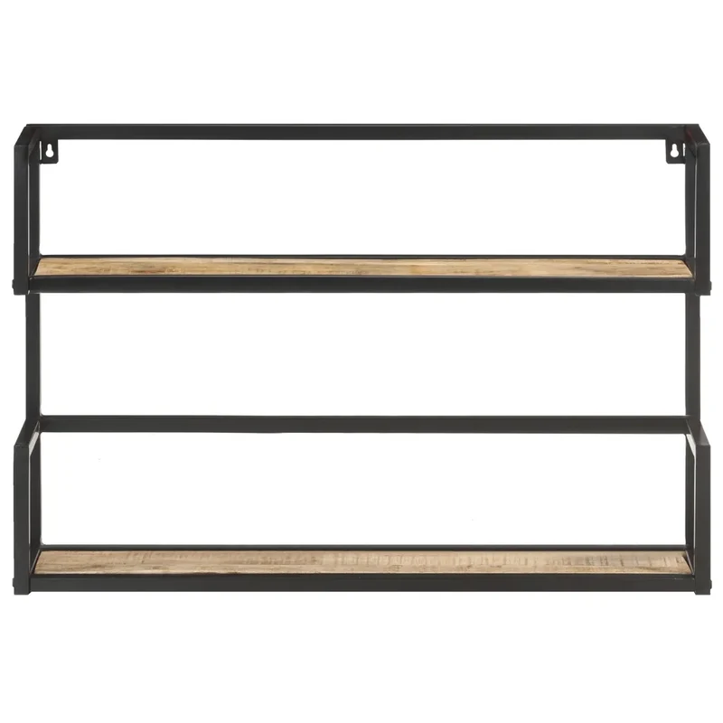 Scaffale a Muro 60x20x60 cm in Legno di Mango Grezzo 321076