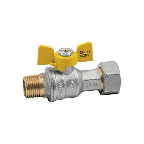 Valvola a sfera gas maschio dado mobile farfalla 3/4 x 3/4