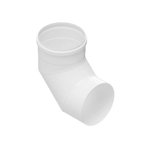 Curva 90 in acciaio aisi 304l per cappe diam. 150 bianco