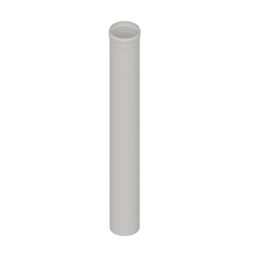 Elemento diritto in acciaio aisi 304l mt 1 per cappe diam. 130 bianco