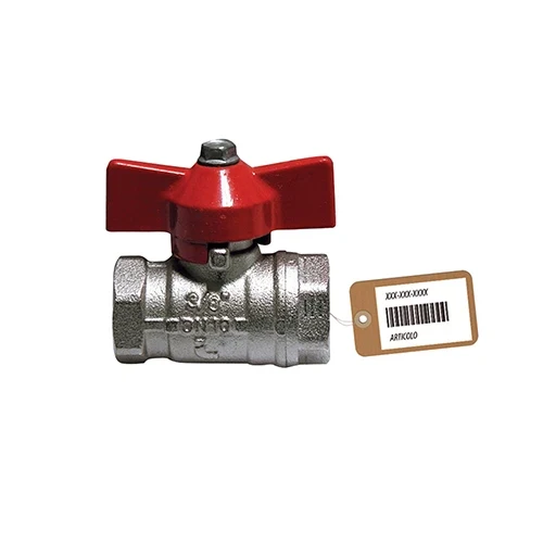 Valvola a sfera ff con farfalla f-brico 3/8 dn 10 pn 64