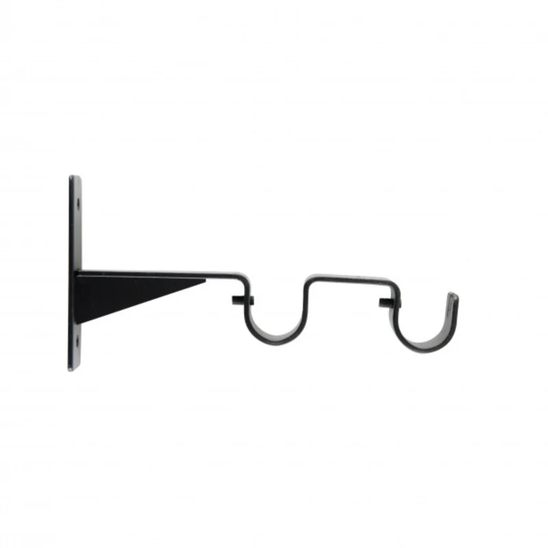 Supporto frontale doppio per bastoni tende 22 mm