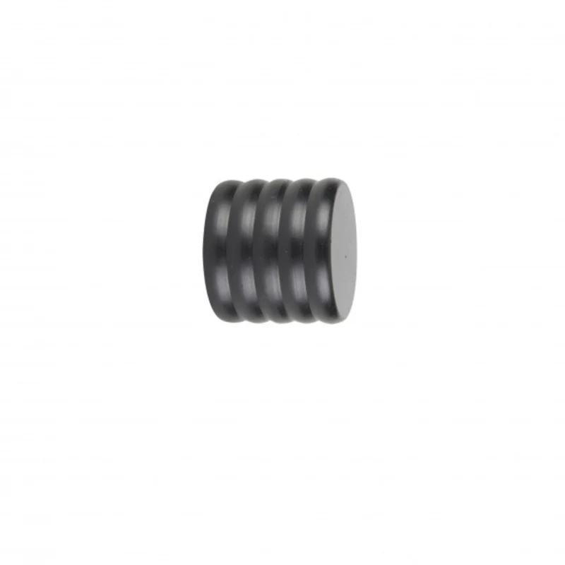 Finale bastone per tenda nero 22mm 2 Pz