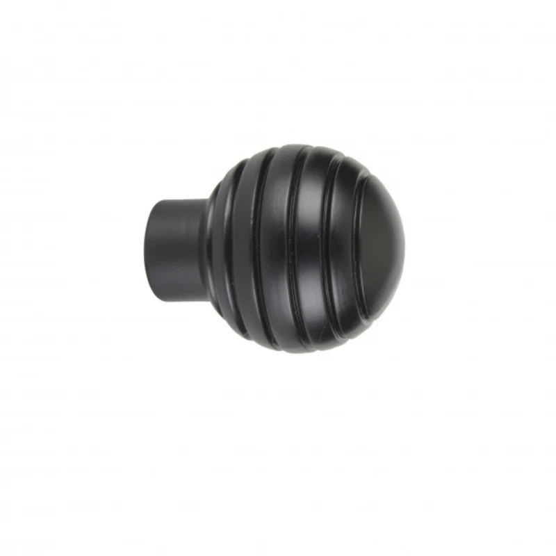 Finale per bastone tenda nero 22 mm 2Pz