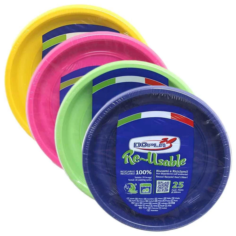 PIATTO DOPLA FON.D20 NERO 25PZ.RE-U