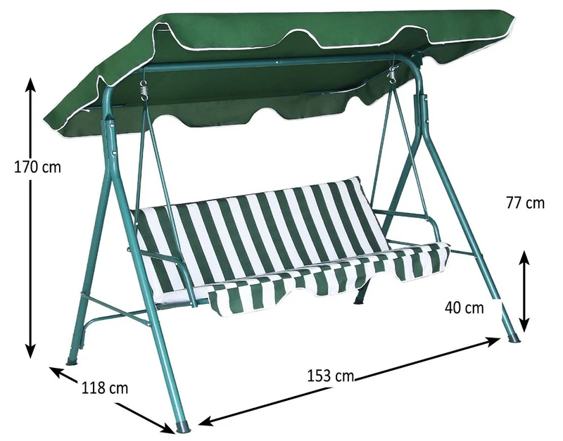 DONDOLO CALISTO VERDE 3 POSTI