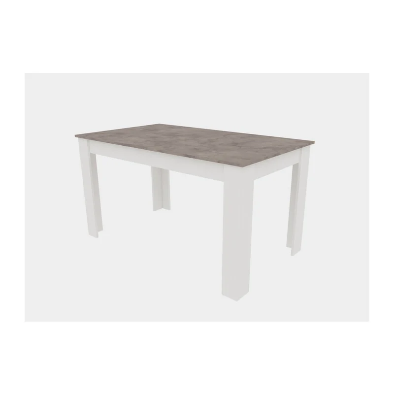 Tavolo Fisso Cm 80 x 138XH.75 Cemento Bianco