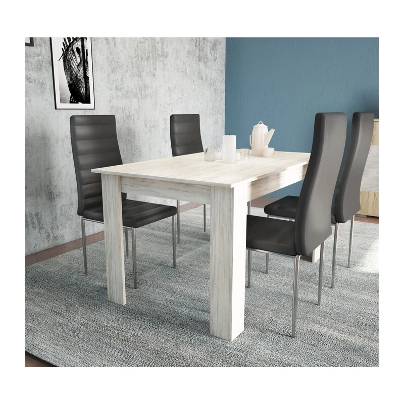 Tavolo Fisso Cm 80 x 110XH.75 Frassino Bianco