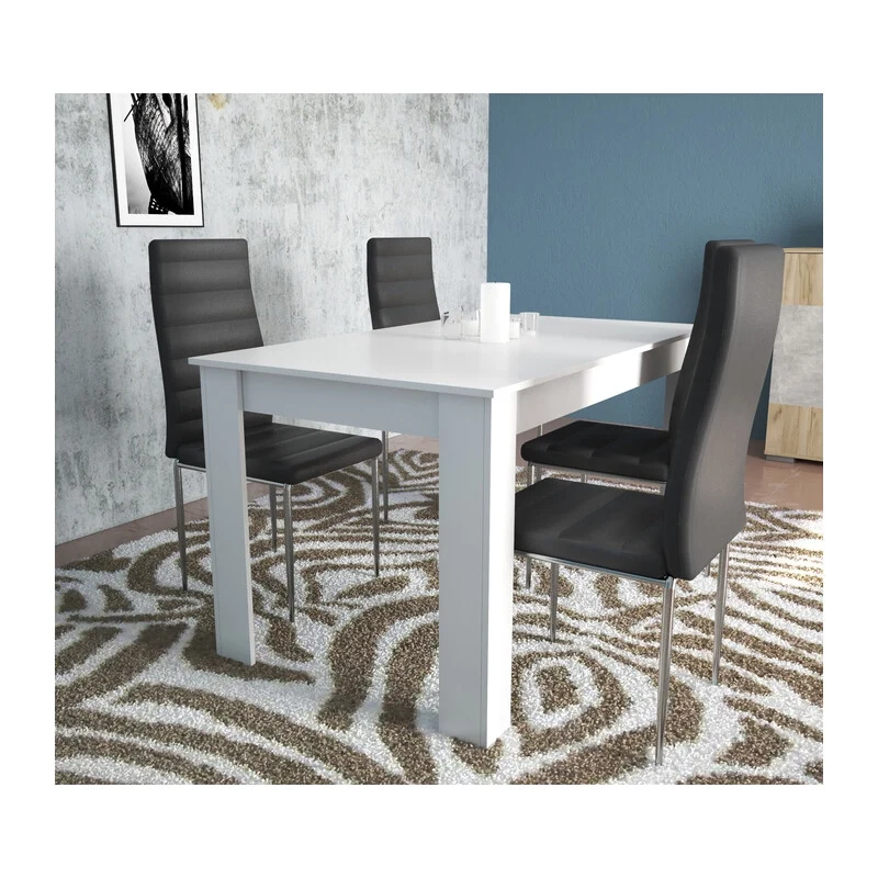 Tavolo Fisso Cm 80 x 138XH.75 Bianco Lucido