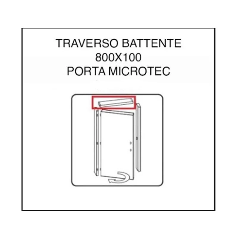 Traverso Battente x Porta Mod Microtec Frassino Bianco 210 x 80 cm 1