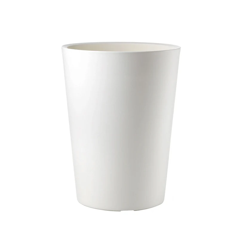 Vaso Rotondo per Piante Grandi Indoor e Outdoor Tera Zamora Chalk Ø33 cm in Plastica Bianco Gesso