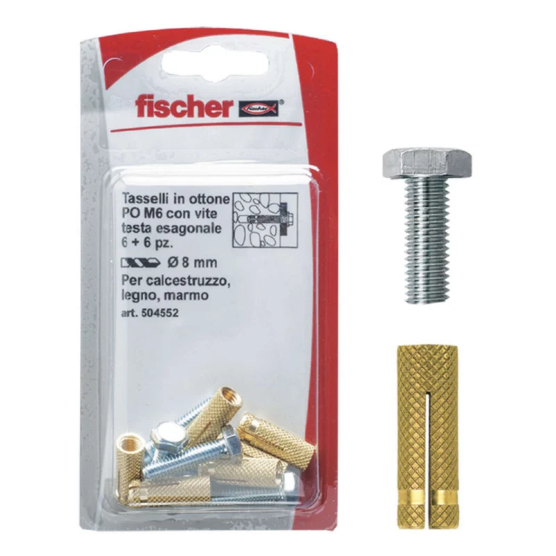 Tasselli Fischer in ottone PO M-K