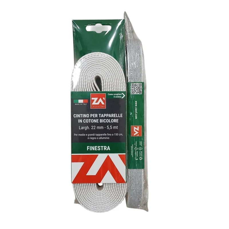 CINTINO PESANTE 5,5M 22MM BICOLORE PER FINESTRE.