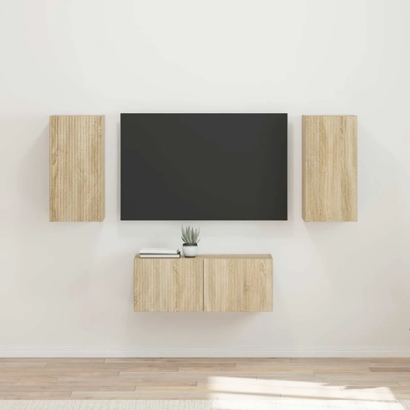 Set mobile TV 6 pz Rovere Sonoma Legno ingegnerizzato 3409062