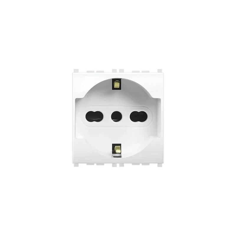 Presa Schuko Bipasso 2P e T Mivida MV6050 6 Pezzi