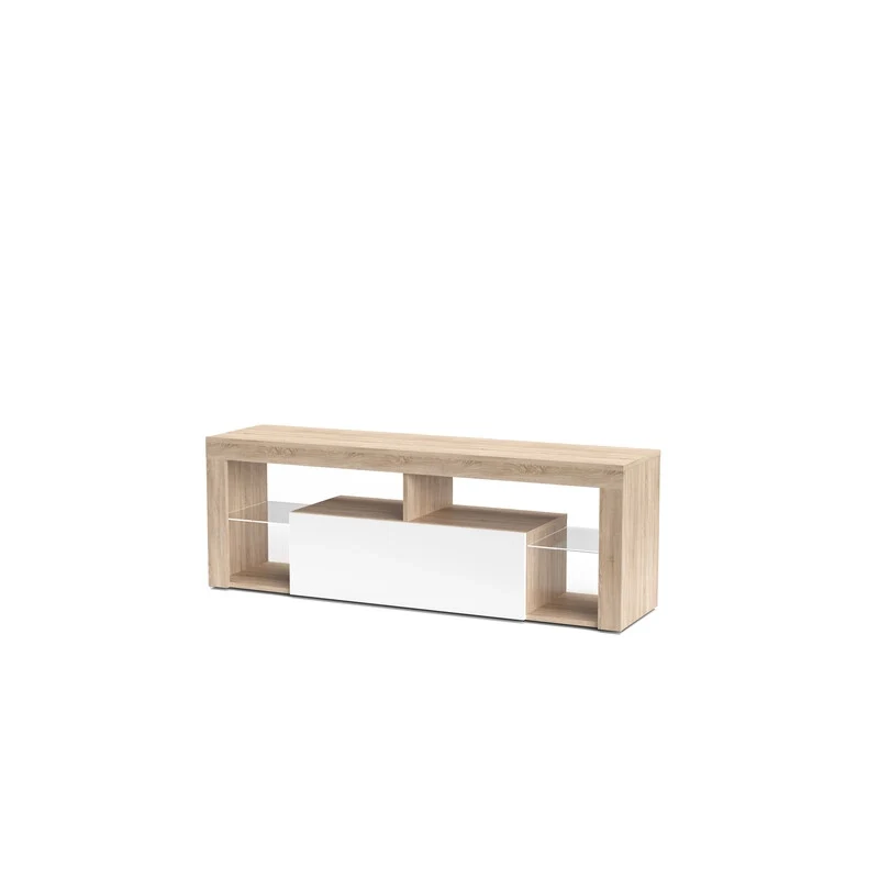 Portatv Hugo Cm 140 x 35 x 50 Rovere Sonoma Bianco L