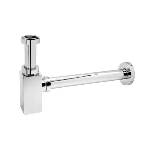 Sifone di scarico telescopico ted light quadro 1 1/4 cromo