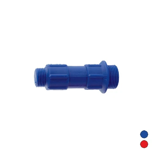 Tappo di collaudo prova impianto a doppio filetto 1/2x3/4 blu 1/2 x 3/4