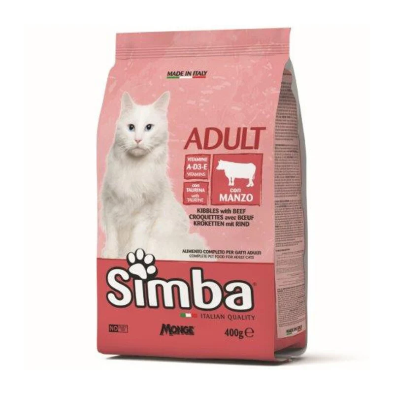 Cibo Gatto Monge Simba 400 g Croccantini Manzo