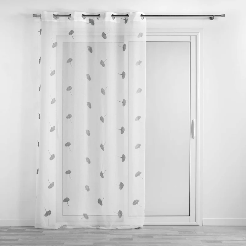 Tenda con occhielli 140 x 280 cm Velosabbia ricamato