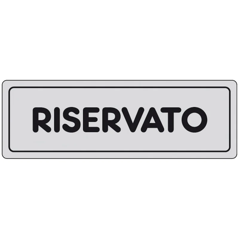 Etichetta adesiva 150x50 riservato - 10 pz