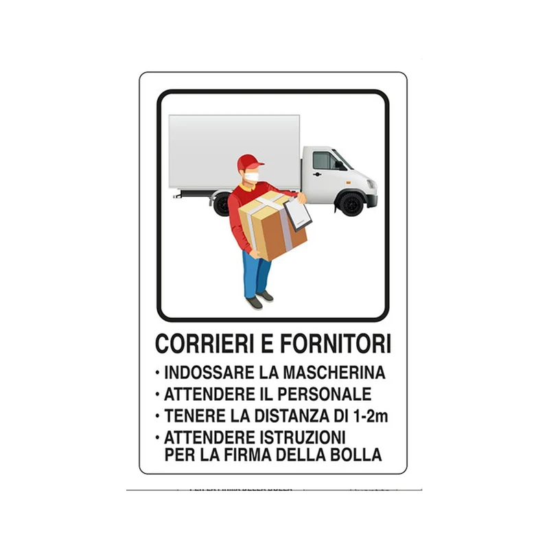 Etic. ades. 20x30 corrieri e fornitori - 10 pz